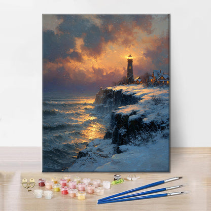 Zlatý maják - malování podle čísel