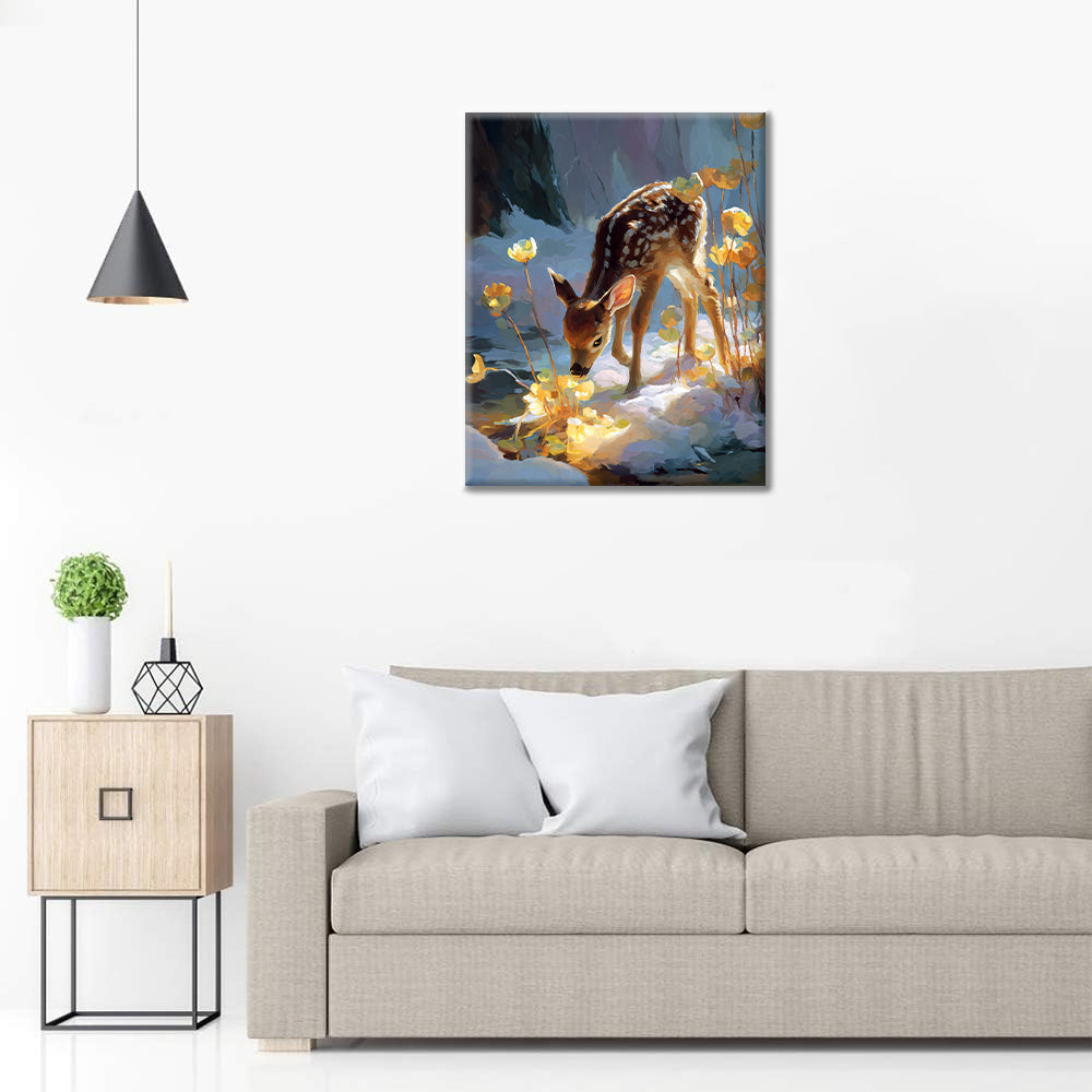 Záře malého srnčího - malování podle čísel