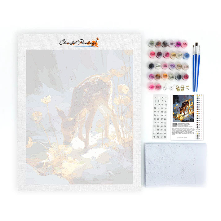 Záře malého srnčího - malování podle čísel