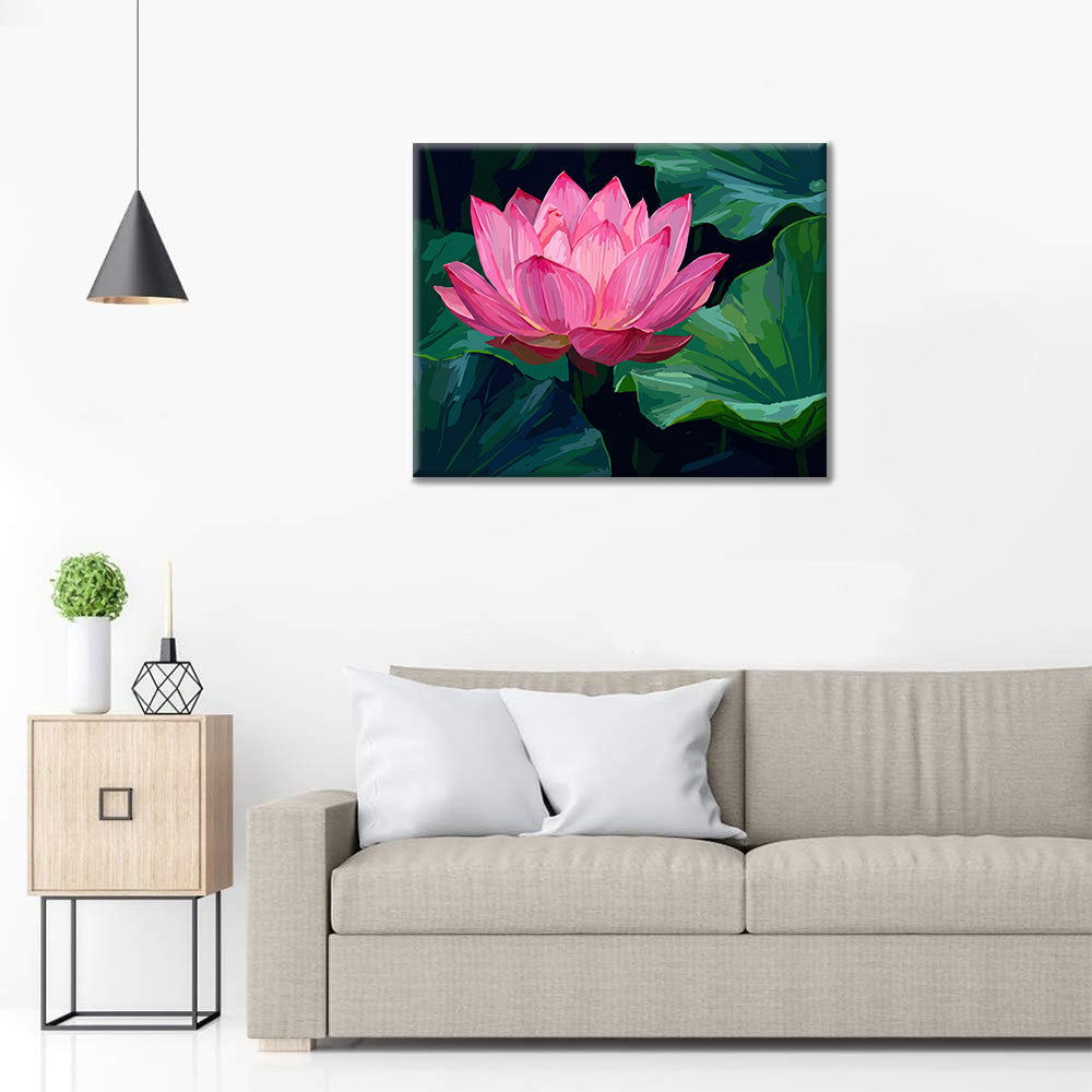 Lotosový květ - malování podle čísel