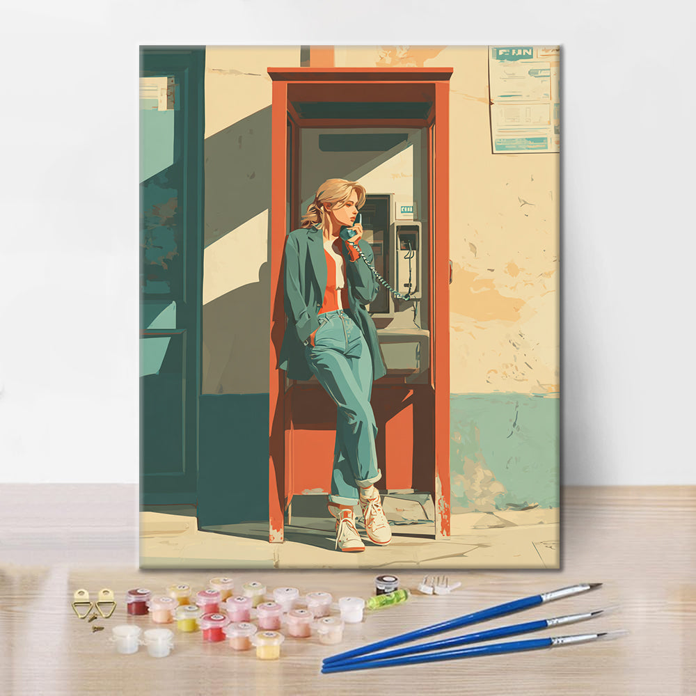 Telefonní budka - Malování podle čísel