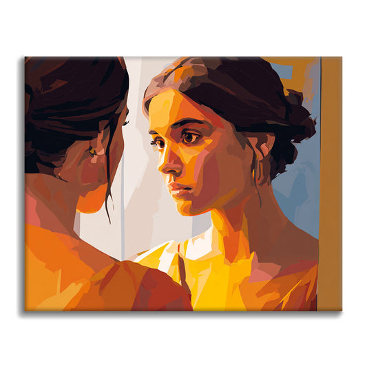 Zrcadlená tvář - Malování podle čísel