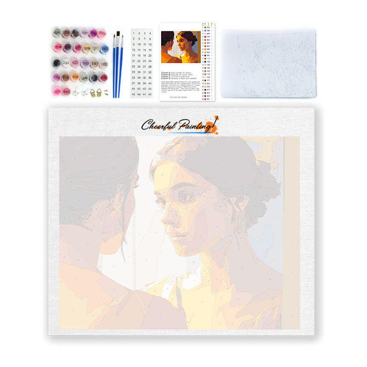 Zrcadlená tvář - Malování podle čísel