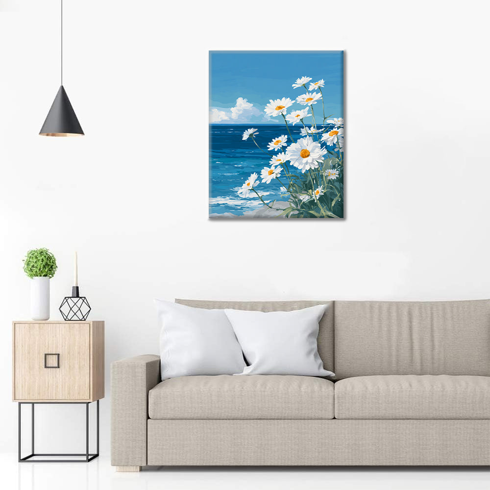 Mořské sedmikrásky - malování podle čísel