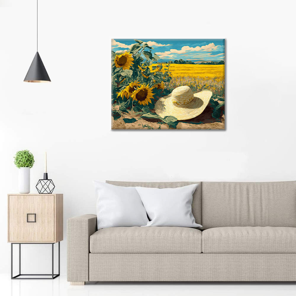 Slaměný klobouk - Malování podle čísel