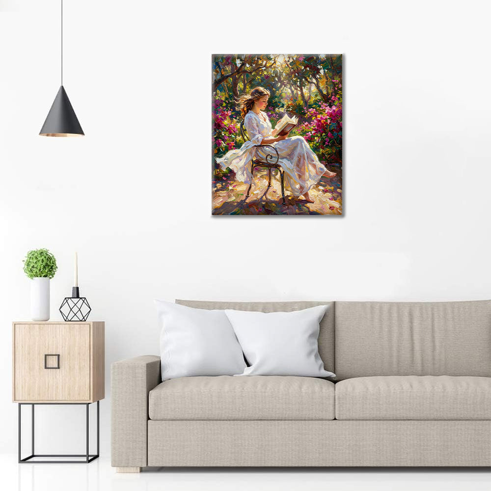 Sluncem zalité čtení - malování podle čísel