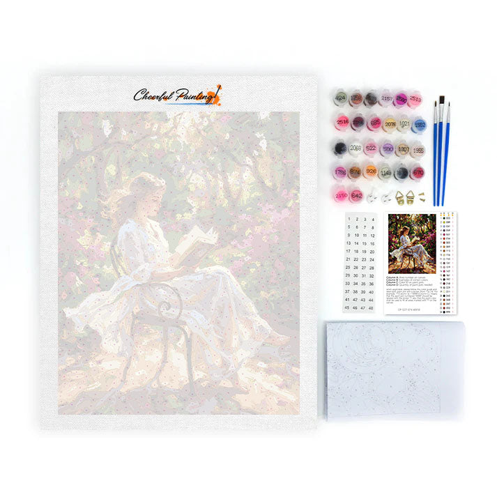 Sluncem zalité čtení - malování podle čísel