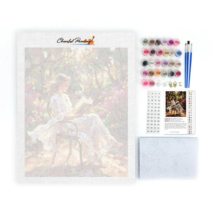 Sluncem zalité čtení - malování podle čísel