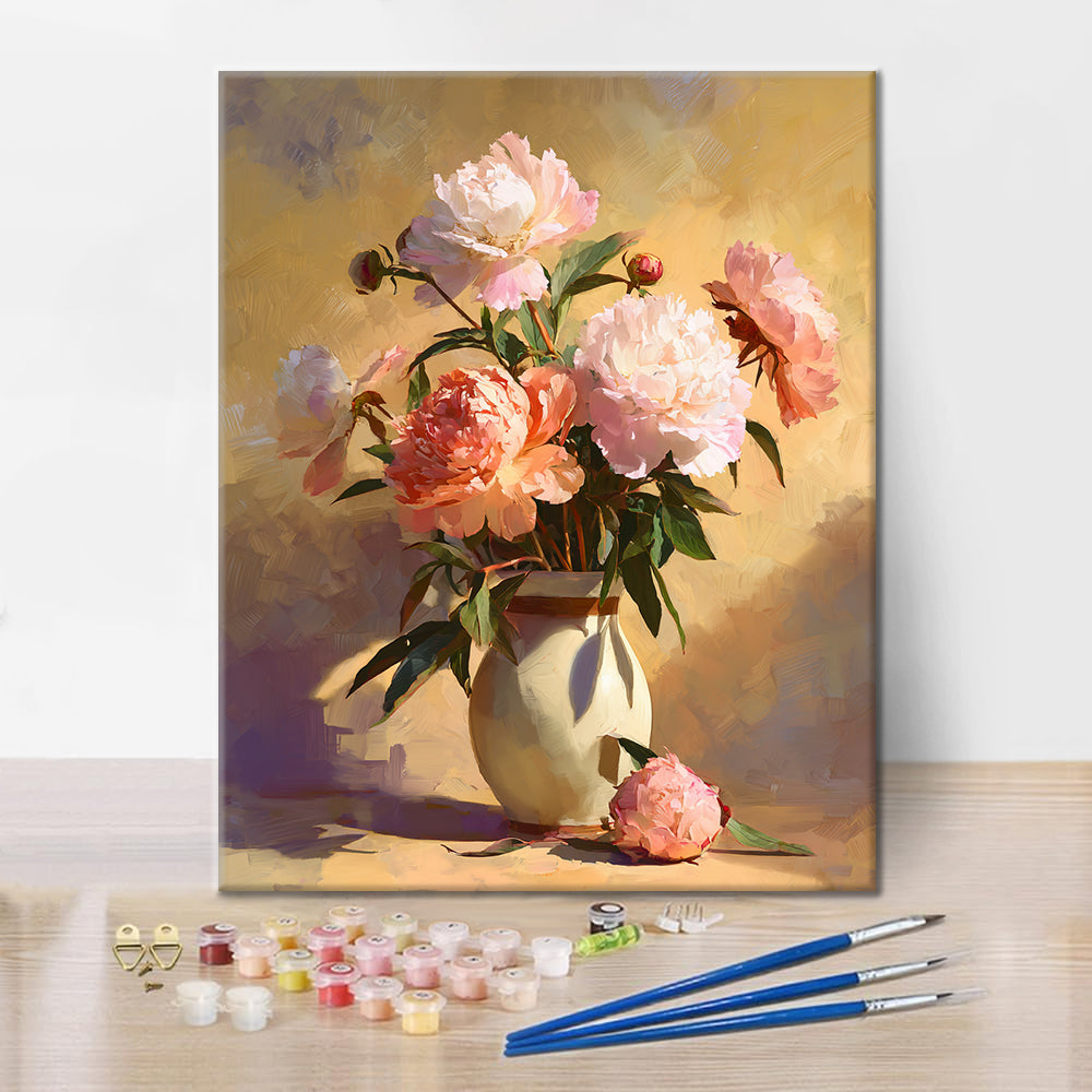 Pivoňky - Malování podle čísel