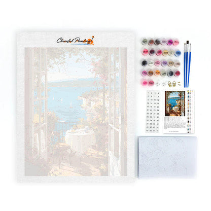 Výhled na moře z okna. - Malování podle čísel