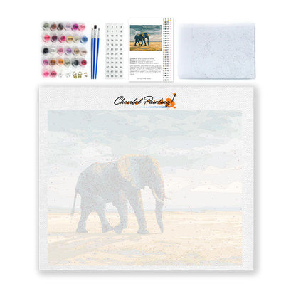 Chodící slon - Malování podle čísel