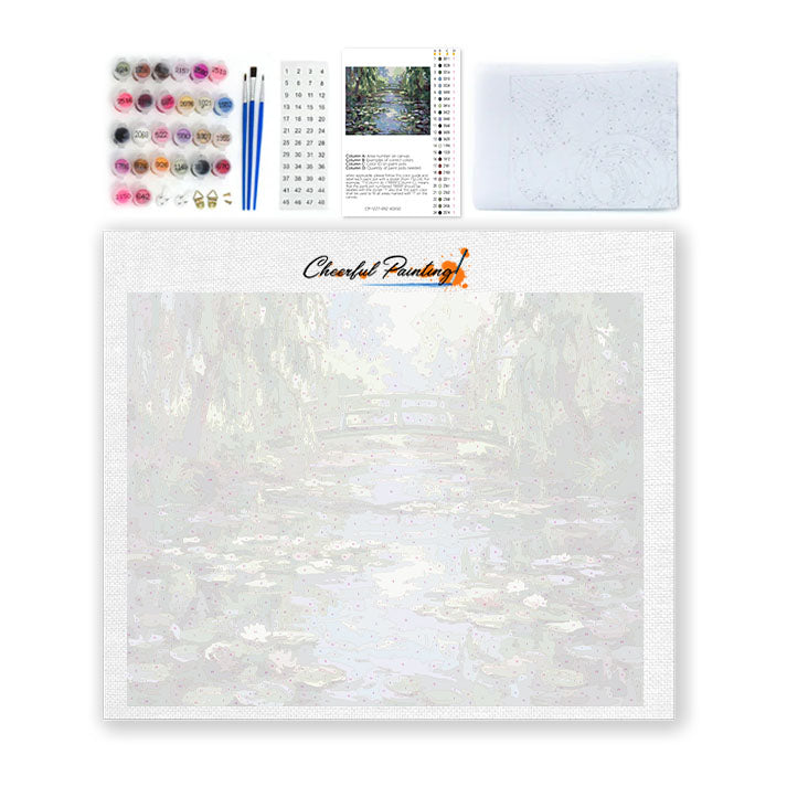 Lekníny v Giverny - malování podle čísel