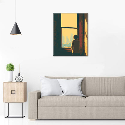 Výhled z okna - Malování podle čísel