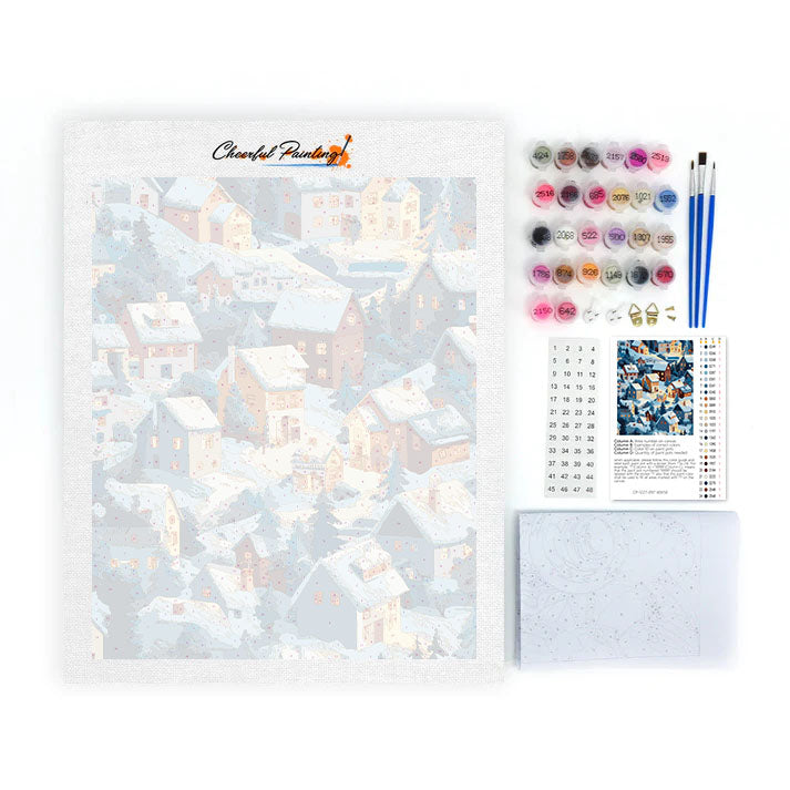 Zimní záře - malování podle čísel