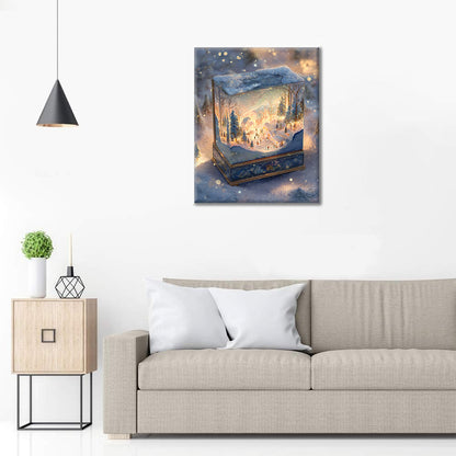 Zimní suvenýr - malování podle čísel