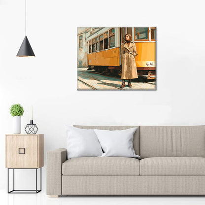 Žena v tramvaji - Malování podle čísel