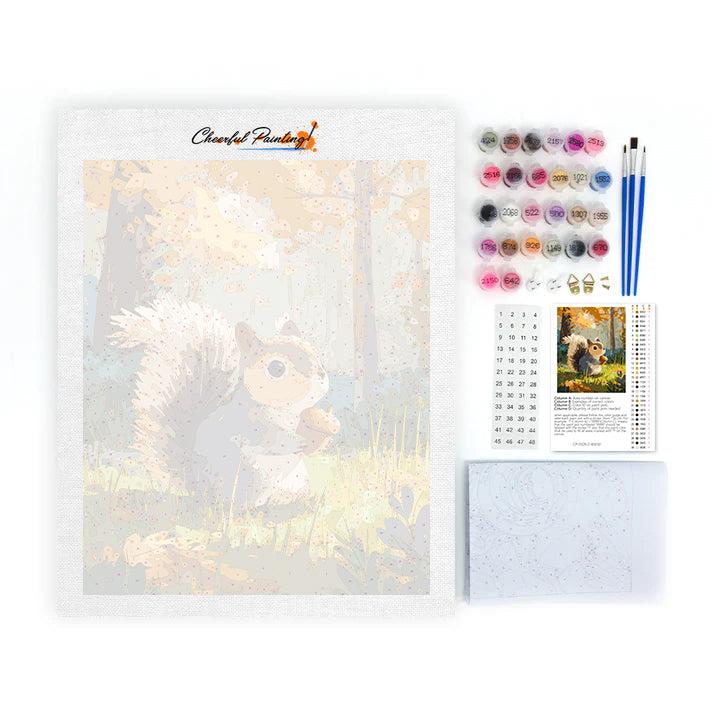 Vzhůru se prokousaná veverka - Malování podle čísel