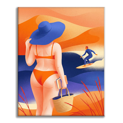 Blaženost plážového dne - Malování podle čísel