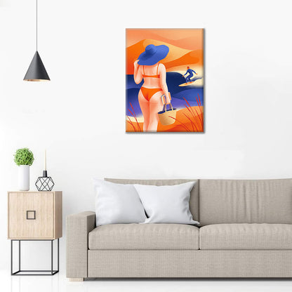 Blaženost plážového dne - Malování podle čísel