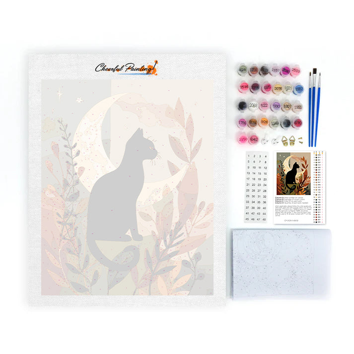 Černá kočka Sil - Malování podle čísel