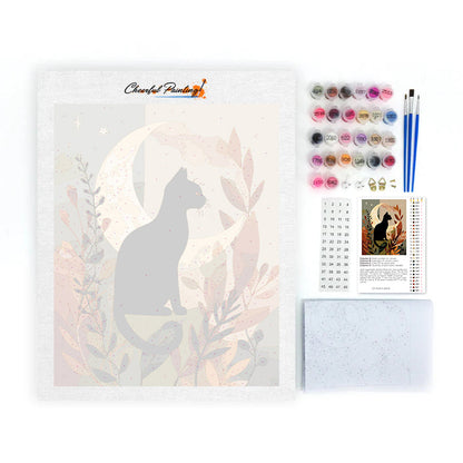 Černá kočka Sil - Malování podle čísel