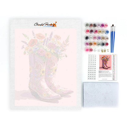 Boty a květy - Malování podle čísel