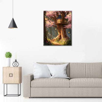 Kouzelný domek na stromě - Malování podle čísel