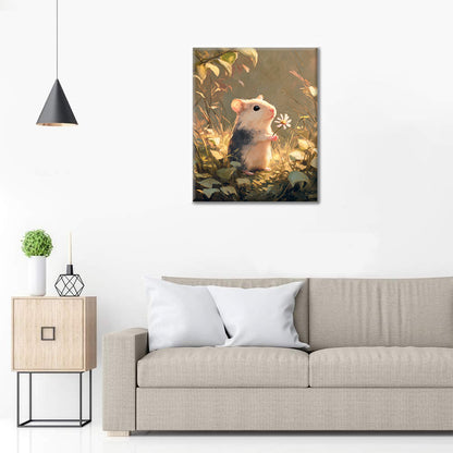 Květiny a myš - Malování podle čísel