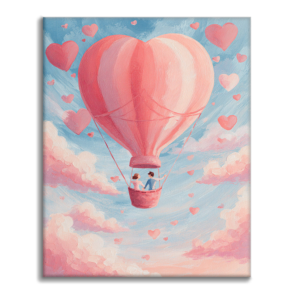 Láska ve vzduchu - Malování podle čísel