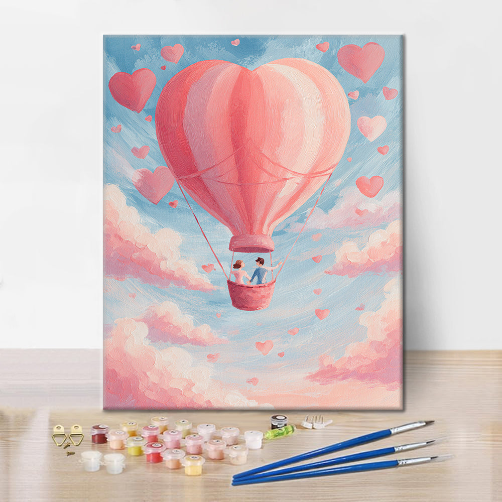 Láska ve vzduchu - Malování podle čísel