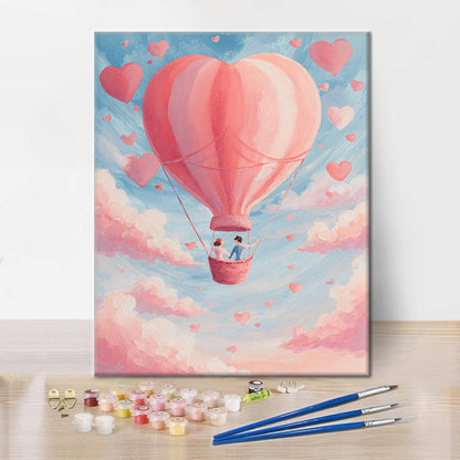Láska ve vzduchu - Malování podle čísel