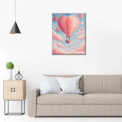 Láska ve vzduchu - Malování podle čísel