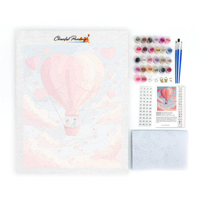 Láska ve vzduchu - Malování podle čísel