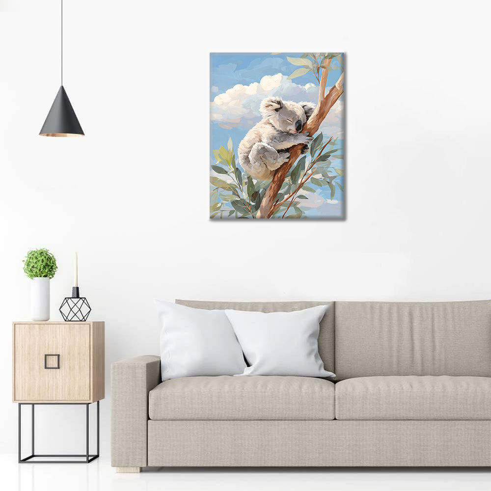 Odpočívající lenochod - Malování podle čísel