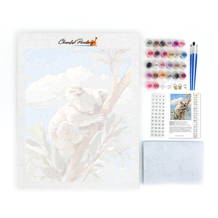 Odpočívající lenochod - Malování podle čísel