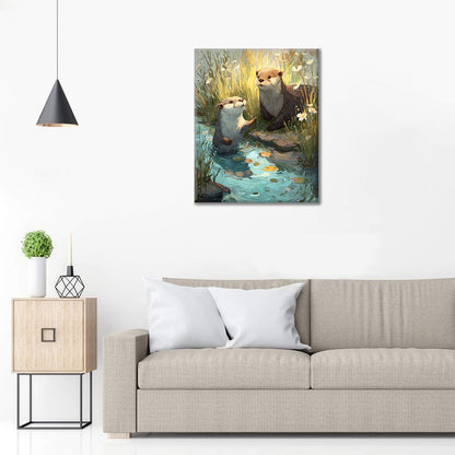 Jarní vydra - Malování podle čísel