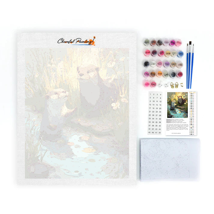 Jarní vydra - Malování podle čísel