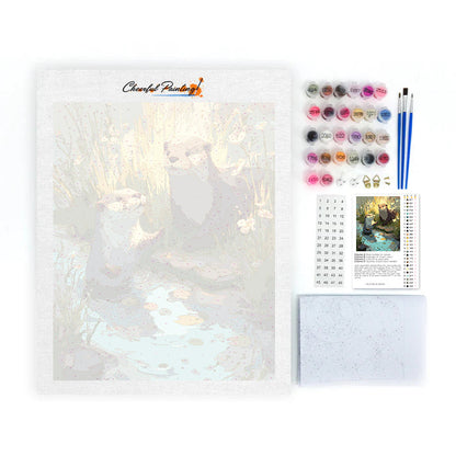 Jarní vydra - Malování podle čísel