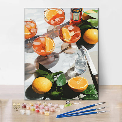 Slunečné nápoje - Malování podle čísel