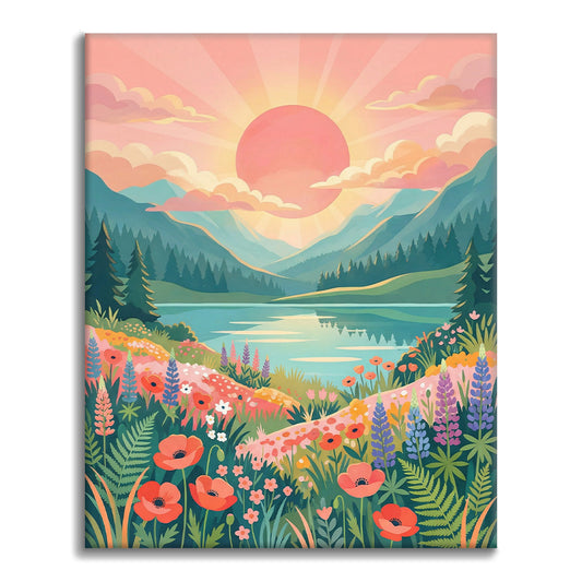 Údolí východu slunce - Malování podle čísel