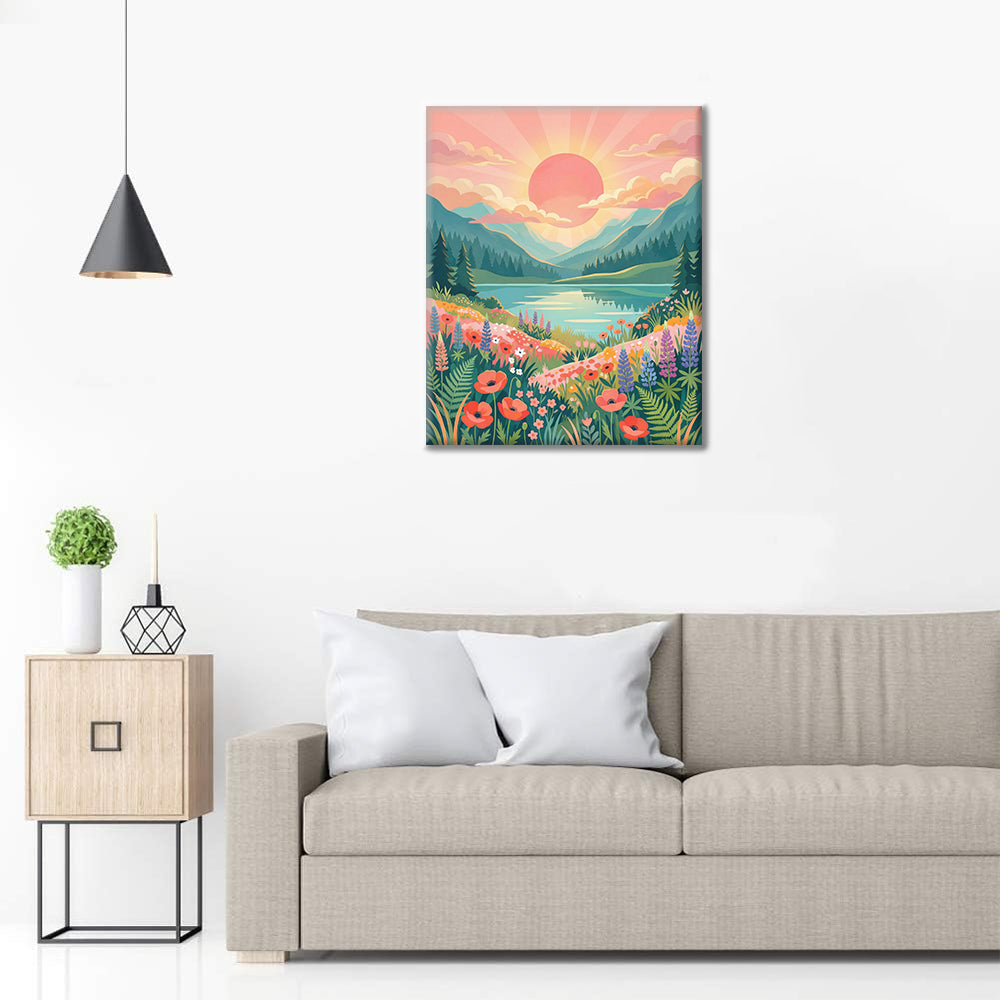 Údolí východu slunce - Malování podle čísel