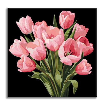 Půlnoční tulipány - Mini malování podle čísel