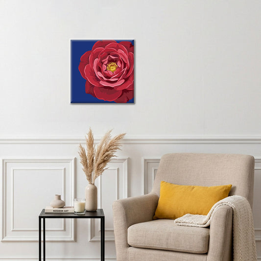 Královská karmínová a azurová - Mini malování podle čísel