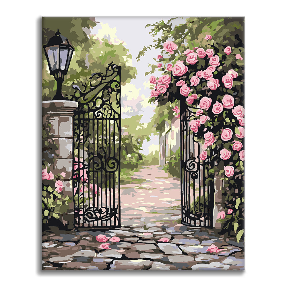 Růže na Železné bráně - malování podle čísel - Cheerful Painting