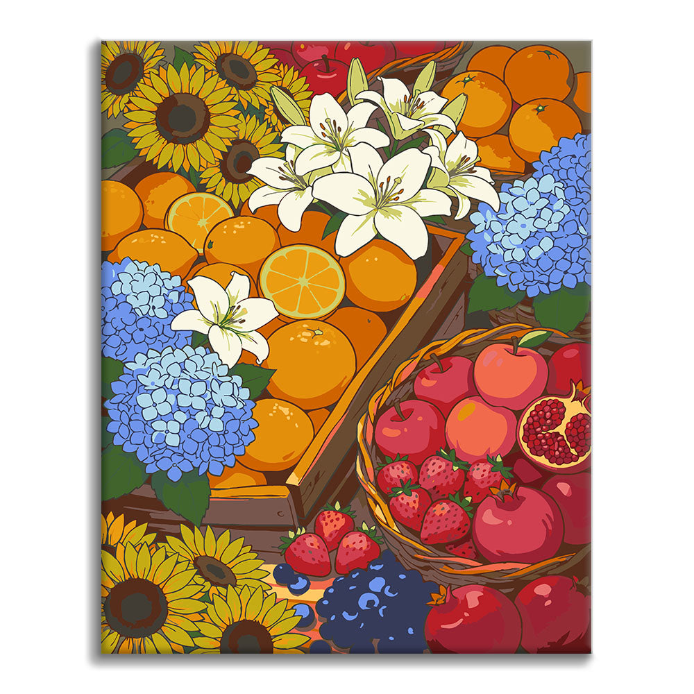 Slunečný pouliční trh II - Malování podle čísel - Cheerful Painting
