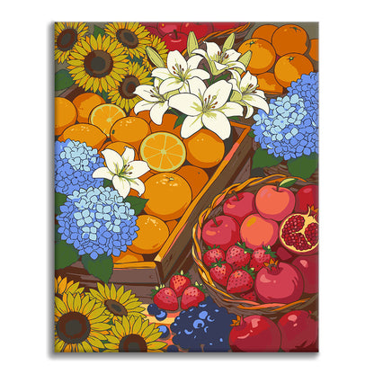 Slunečný pouliční trh II - Malování podle čísel - Cheerful Painting