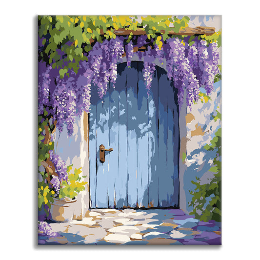 Záclonové dveře Wisteria - malování podle čísel - Cheerful Painting