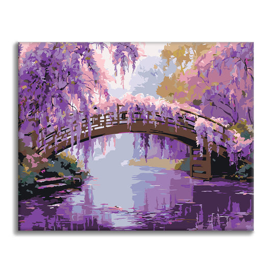 Klid vistárie - malování podle čísel - Cheerful Painting