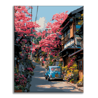 Pouliční auto Blossom - malování podle čísel