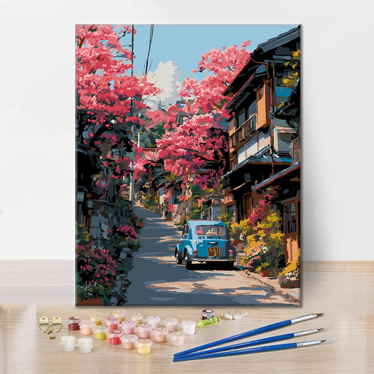 Pouliční auto Blossom - malování podle čísel